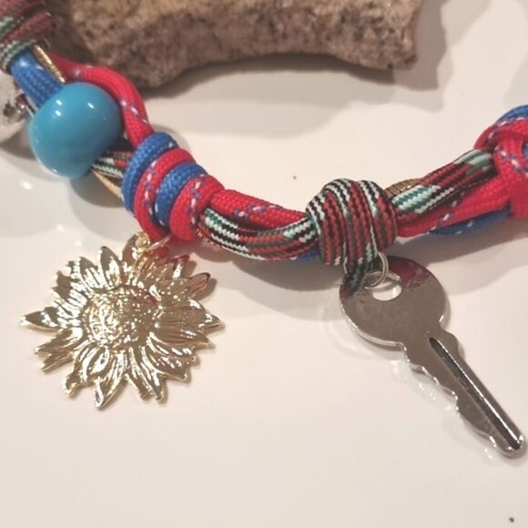 New ZARA Colored cord necklace with charms - Picture 5 of 11